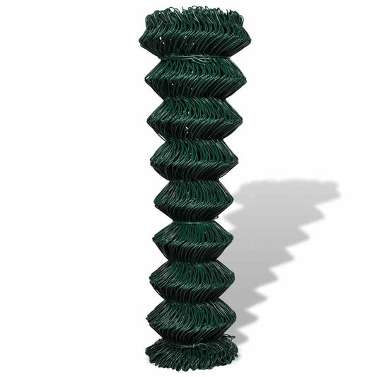 Chain Link Fence Steel 1,5x25 m Green