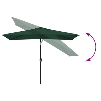 Parasol | Green | Polyester, Steel | 200 x 300 cm | Foldable | Parasol