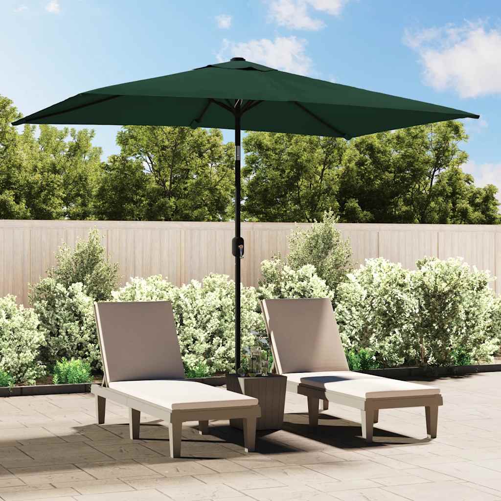 Parasol | Green | Polyester, Steel | 200 x 300 cm | Foldable | Parasol