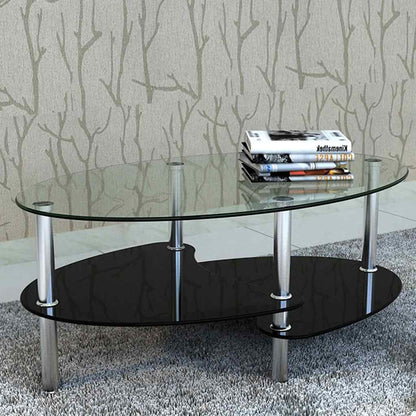Coffee Table | Black | Tempered glass, Metal | Medium | Stylish Design