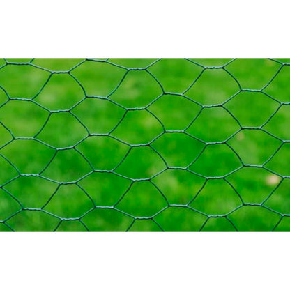 Chicken Wire Fence with PVC Coating 25x0.5 m Green