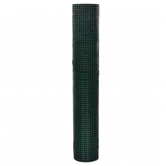 Chicken Wire Fence Galvanised with PVC Coating 10x1 m Green