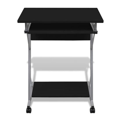 Computer Desk | Black | Particle Board, Powder-Coated Steel | Compact