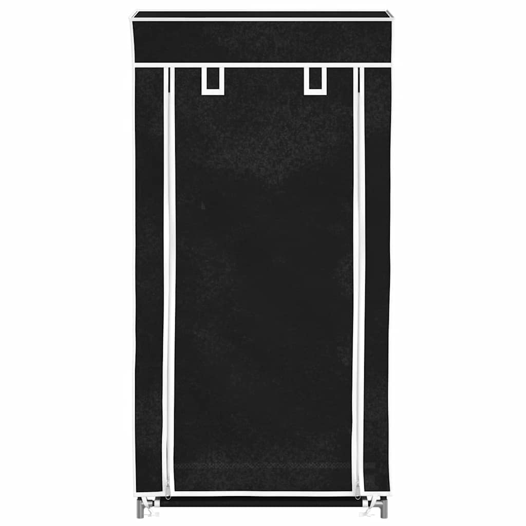 Fabric Shoe Cabinet with Cover 23" x 11" x 42" Black