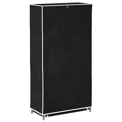 Fabric Shoe Cabinet with Cover 23" x 11" x 42" Black