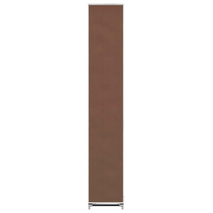 Fabric Shoe Cabinet with Cover 22" x 11" x 64" Brown