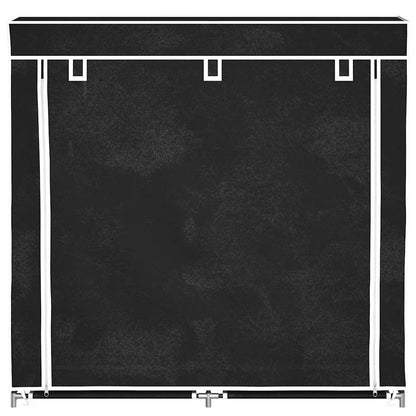 Fabric Shoe Cabinet with Cover 45" x 11" x 43" Black