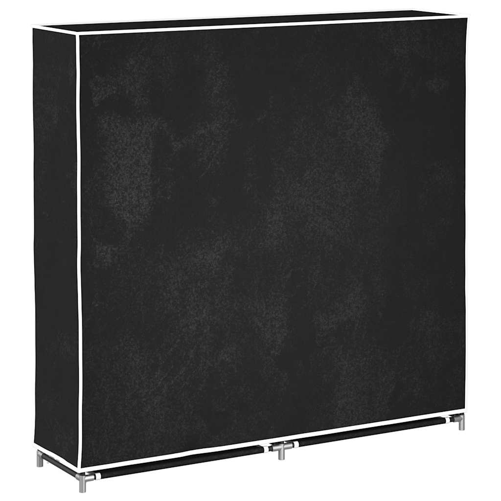 Fabric Shoe Cabinet with Cover 45" x 11" x 43" Black
