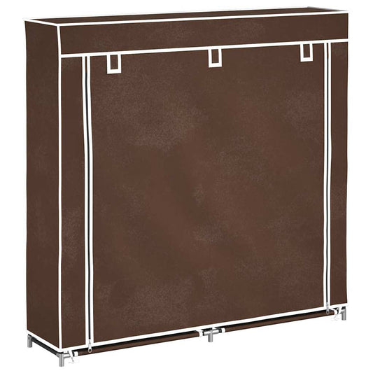Shoe Rack | Brown | Powder coated tubes | 115x28x110cm | Lightweight