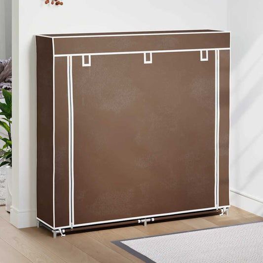 Shoe Rack | Brown | Powder coated tubes | 115x28x110cm | Lightweight