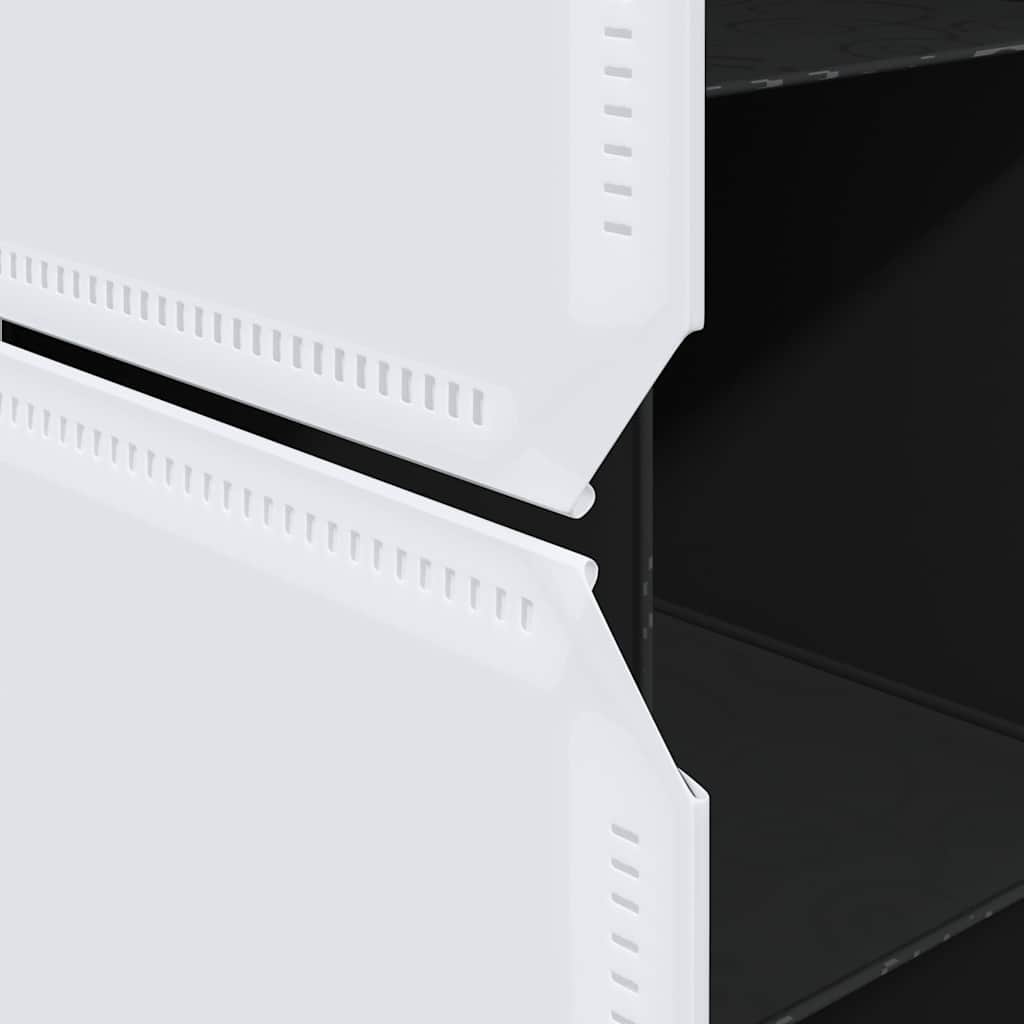 Modular Cabinet 9 Compartments 109x36.5x143 cm Black and White
