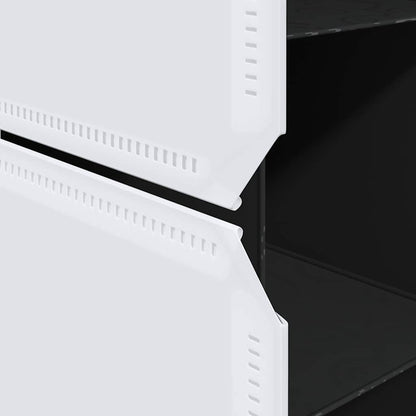 Modular Cabinet 9 Compartments 109x36.5x143 cm Black and White