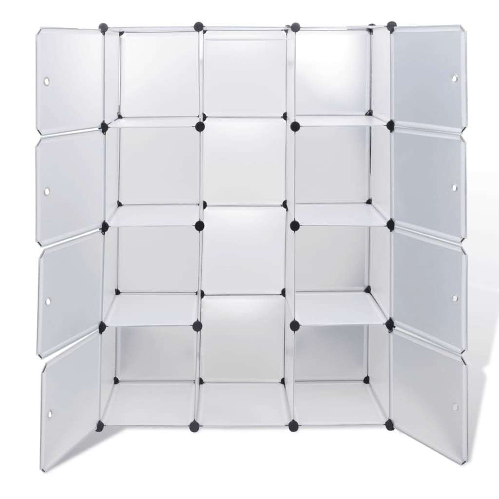 Modular Cabinet with 9 Compartments 37x115x150 cm White