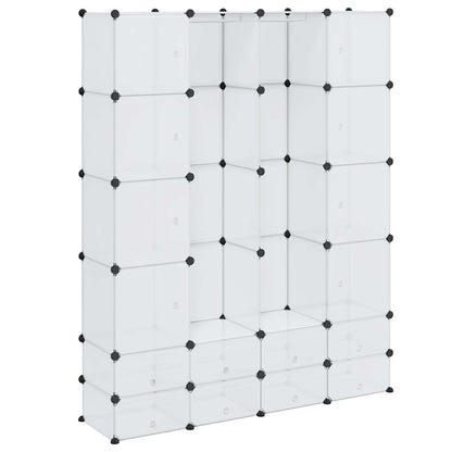 Modular Cabinet 18 Compartments White 37x146x180.5 cm