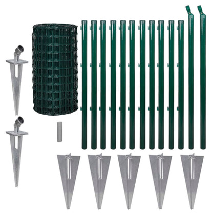 Euro Fence Steel 25x0.8 m Green