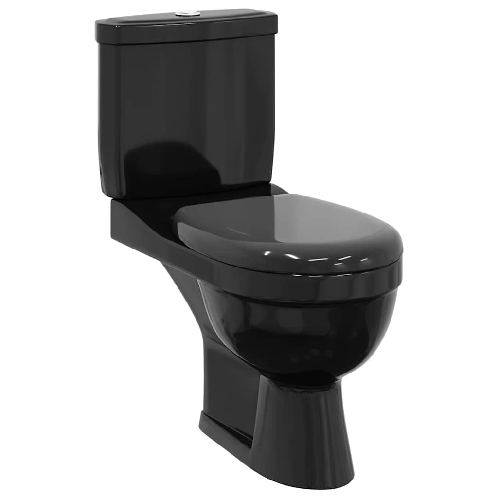 Toilet With Cistern Black