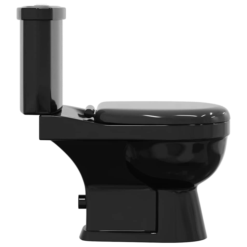Toilet With Cistern Black