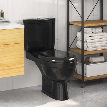 Toilet With Cistern Black