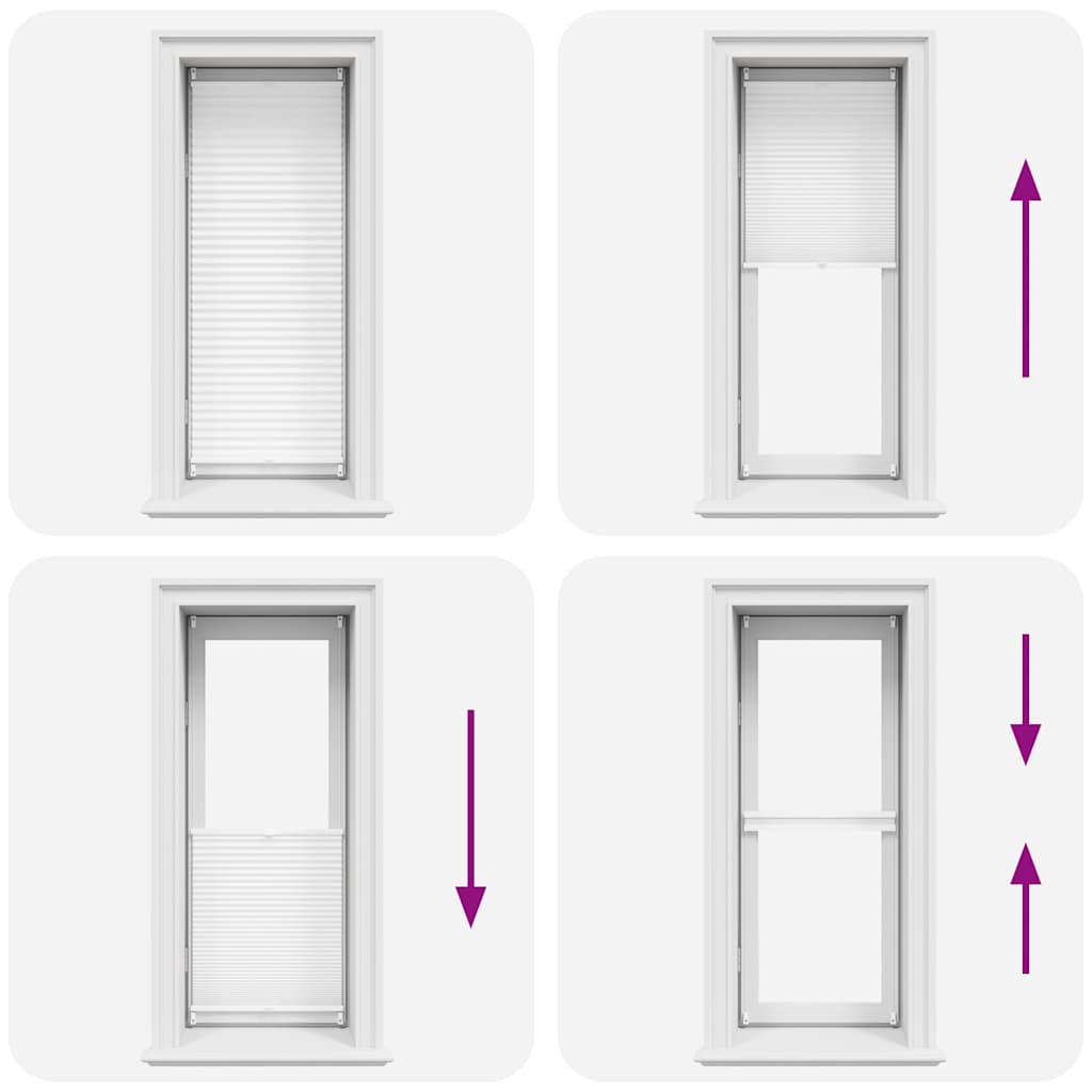 Plisse Blind 50x125cm White Pleated Blind