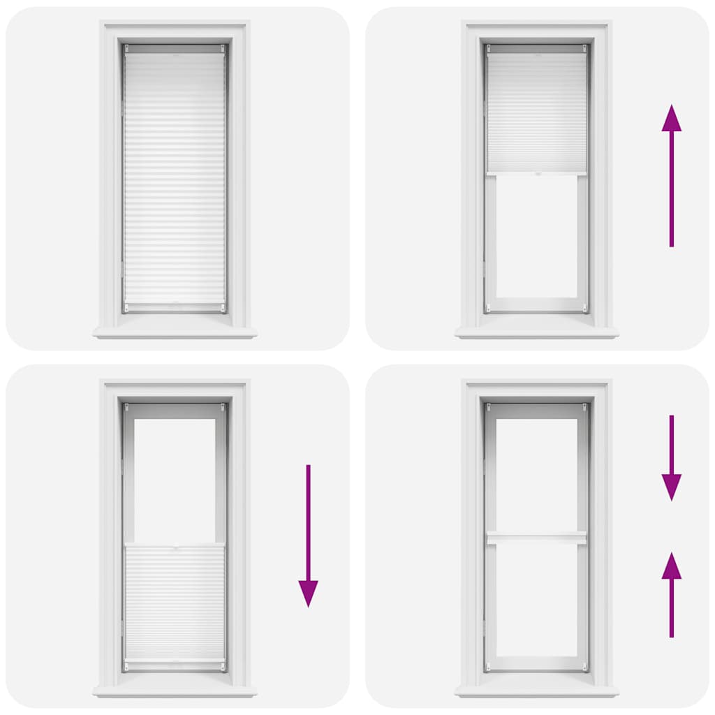 Plisse Blind 60x150cm White Pleated Blind