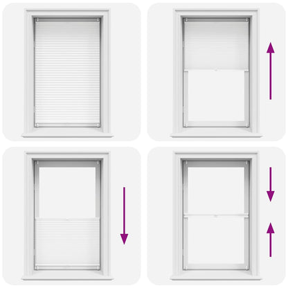 Plisse Blind 70x125cm White Pleated Blind