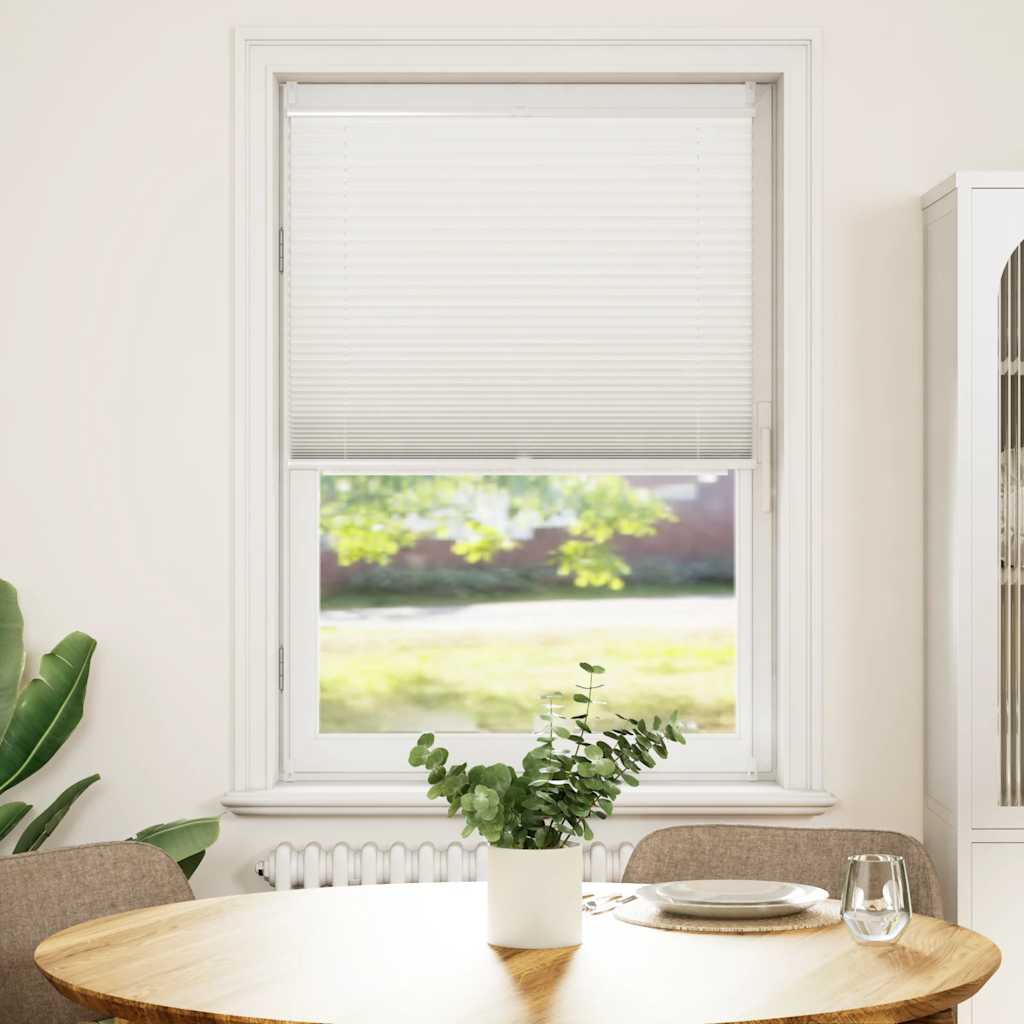 Plisse Blind 80x125cm White Pleated Blind