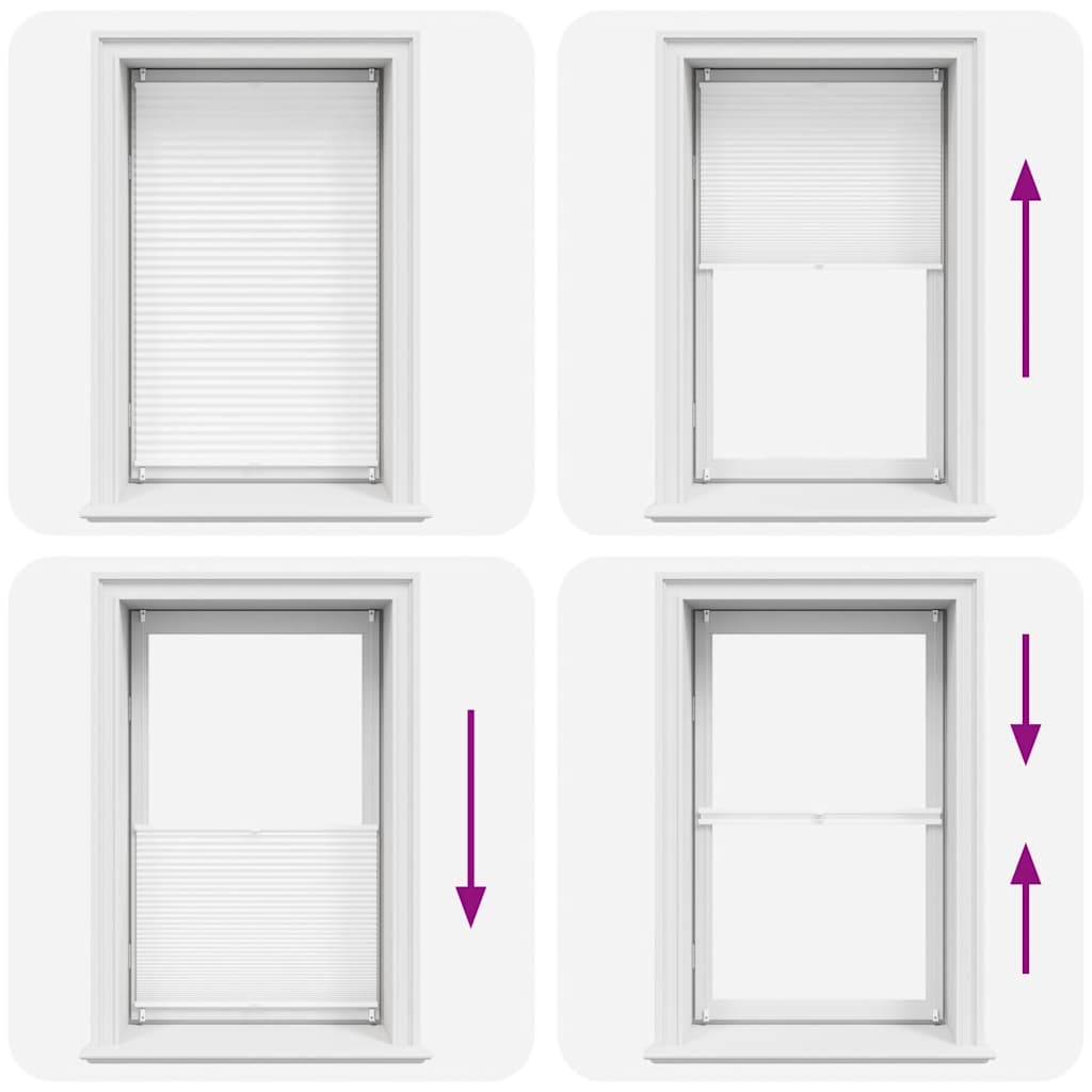 Plisse Blind 90x100cm White Pleated Blind