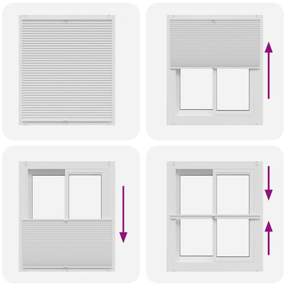 Plisse Blind 100x150cm White Pleated Blind