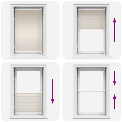 Plisse Blind 90x125cm Creme