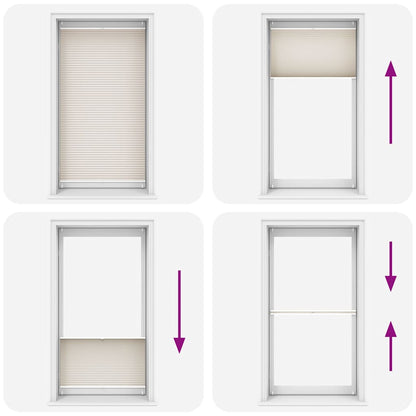 Plisse Blind 100x200cm Cream