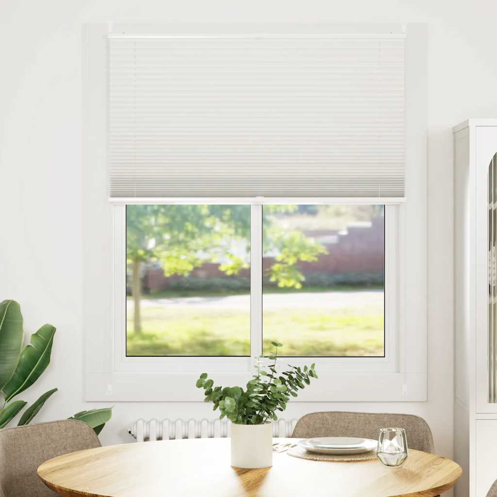 Plisse Blind 110x125cm White Pleated Blind