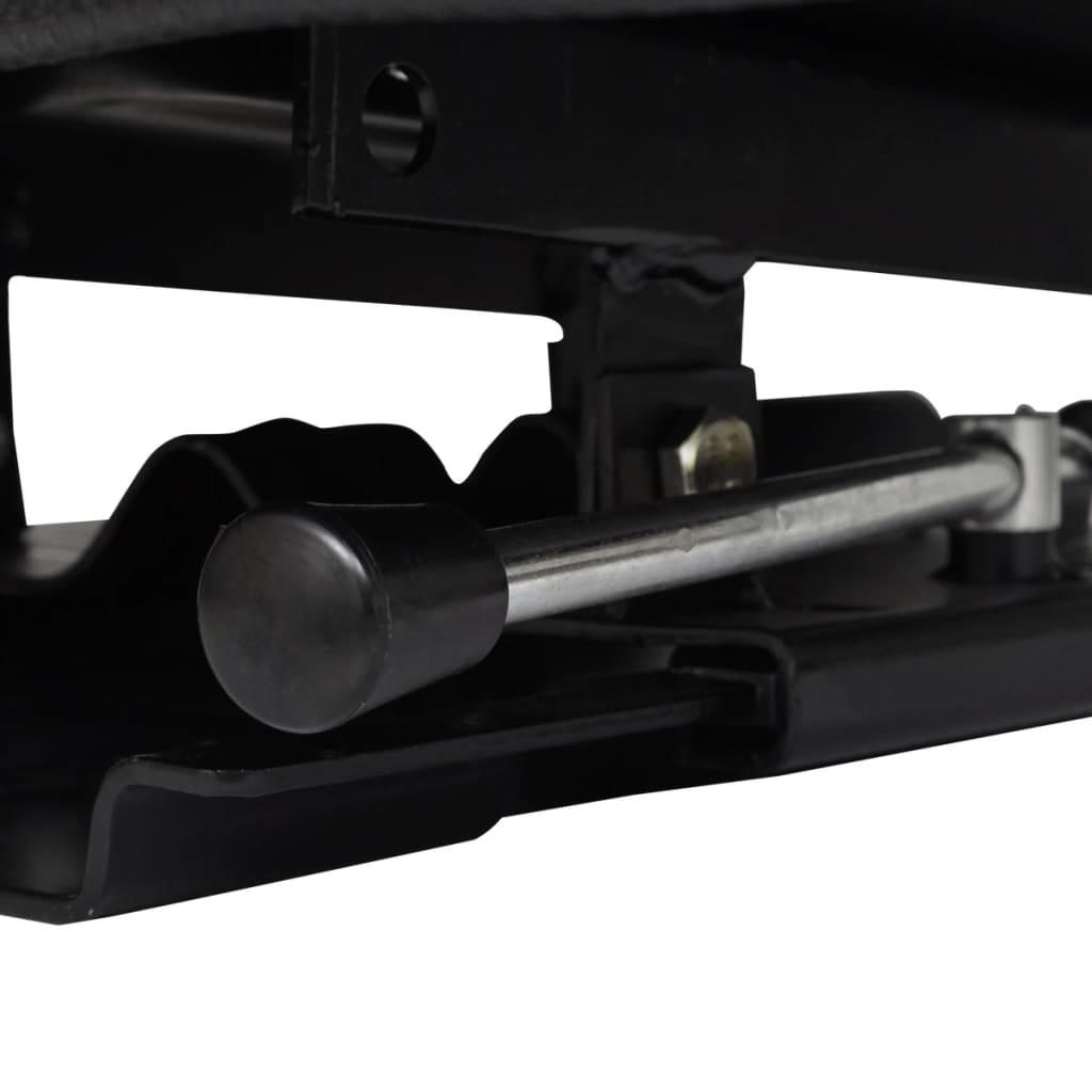 vidaXL Tractor Seat Black Steel Standard Adjustable Armrests