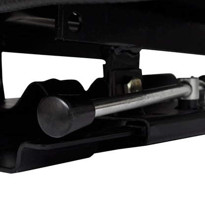 vidaXL Tractor Seat Black Steel Standard Adjustable Armrests