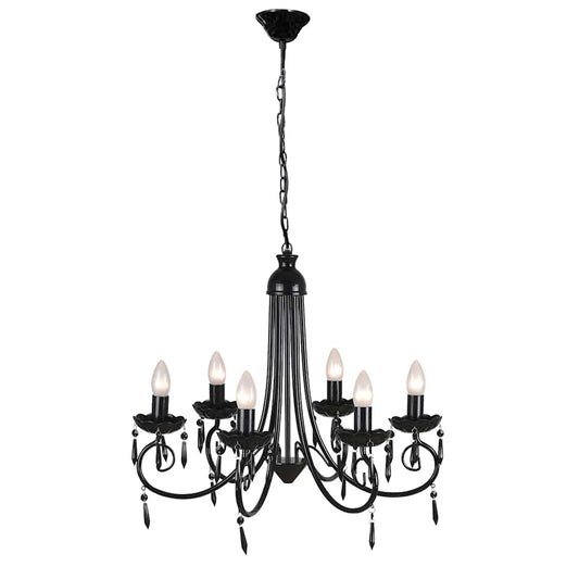 Chandelier | Black | Acrylic, Metal | Medium | Decorative Inlays