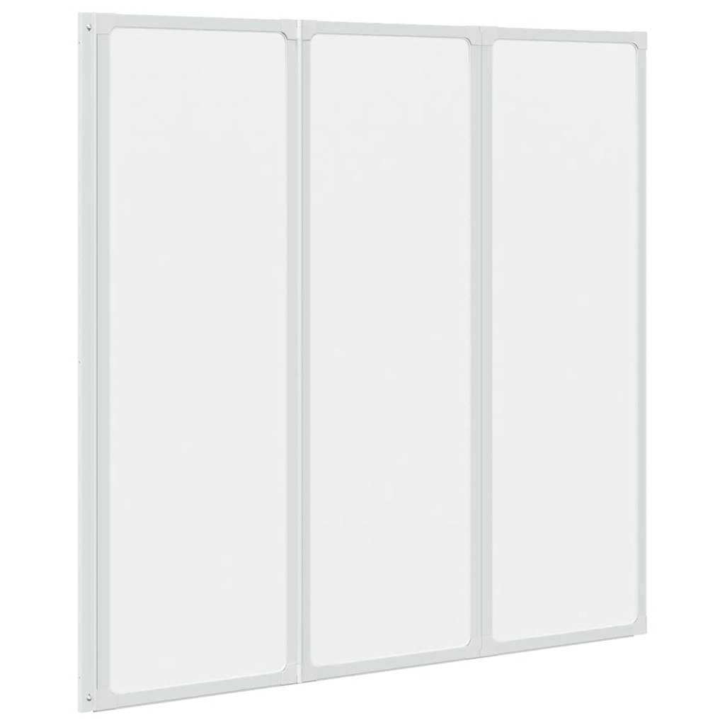 140784 Shower Bath Screen Wall 117 x 120 cm 3 Panels Foldable