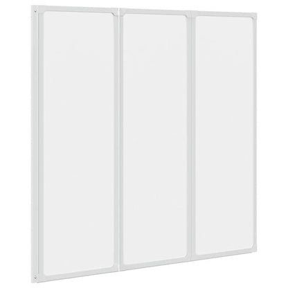 140784 Shower Bath Screen Wall 117 x 120 cm 3 Panels Foldable