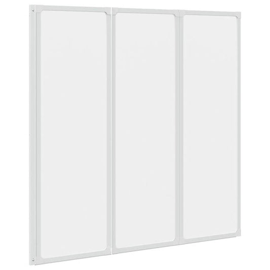 140784 Shower Bath Screen Wall 117 x 120 cm 3 Panels Foldable
