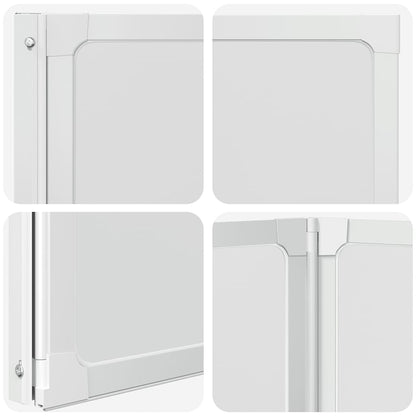 140784 Shower Bath Screen Wall 117 x 120 cm 3 Panels Foldable