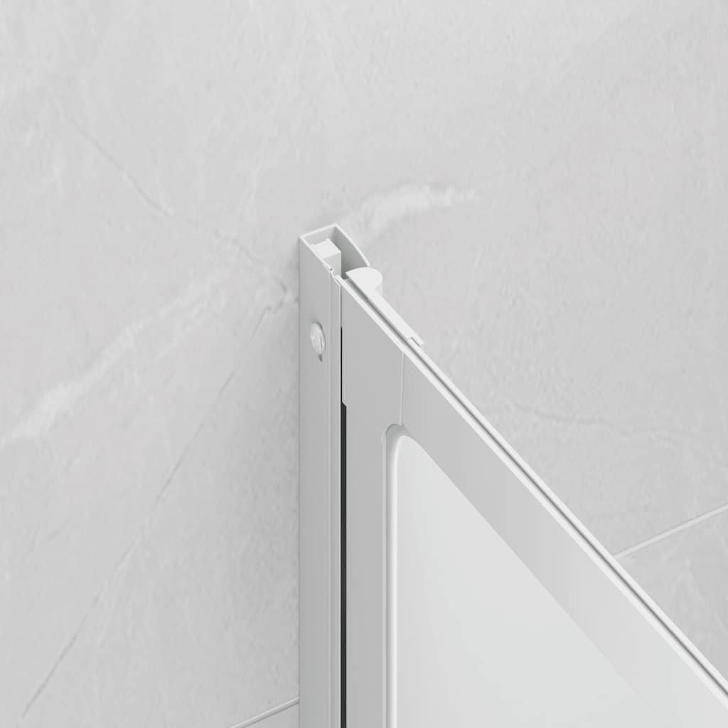 140784 Shower Bath Screen Wall 117 x 120 cm 3 Panels Foldable