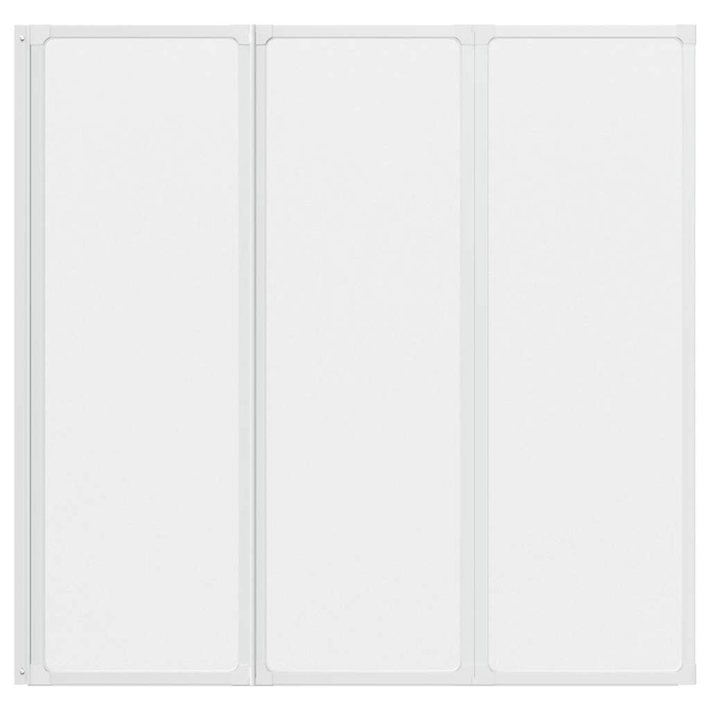 140784 Shower Bath Screen Wall 117 x 120 cm 3 Panels Foldable