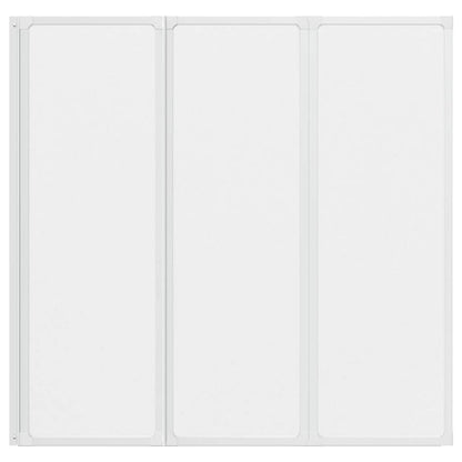 140784 Shower Bath Screen Wall 117 x 120 cm 3 Panels Foldable