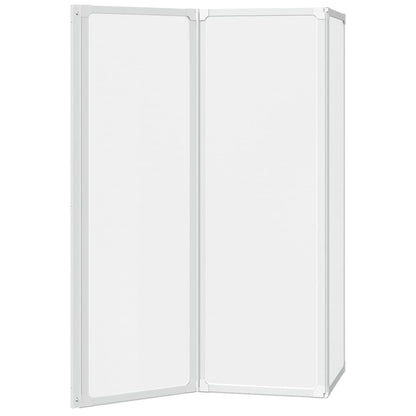 140784 Shower Bath Screen Wall 117 x 120 cm 3 Panels Foldable