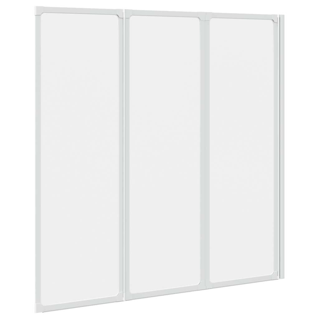 140784 Shower Bath Screen Wall 117 x 120 cm 3 Panels Foldable
