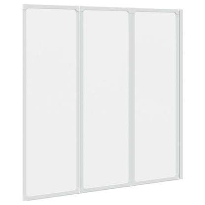 140784 Shower Bath Screen Wall 117 x 120 cm 3 Panels Foldable