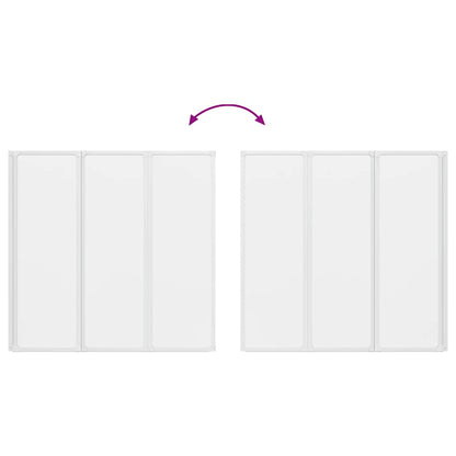 140784 Shower Bath Screen Wall 117 x 120 cm 3 Panels Foldable