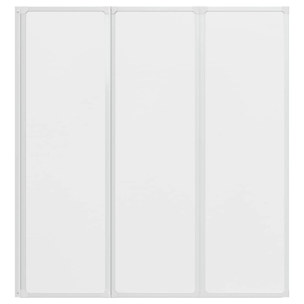 140785 Shower Bath Screen Wall 141 x 132 cm 3 Panels Foldable