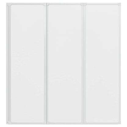 140785 Shower Bath Screen Wall 141 x 132 cm 3 Panels Foldable