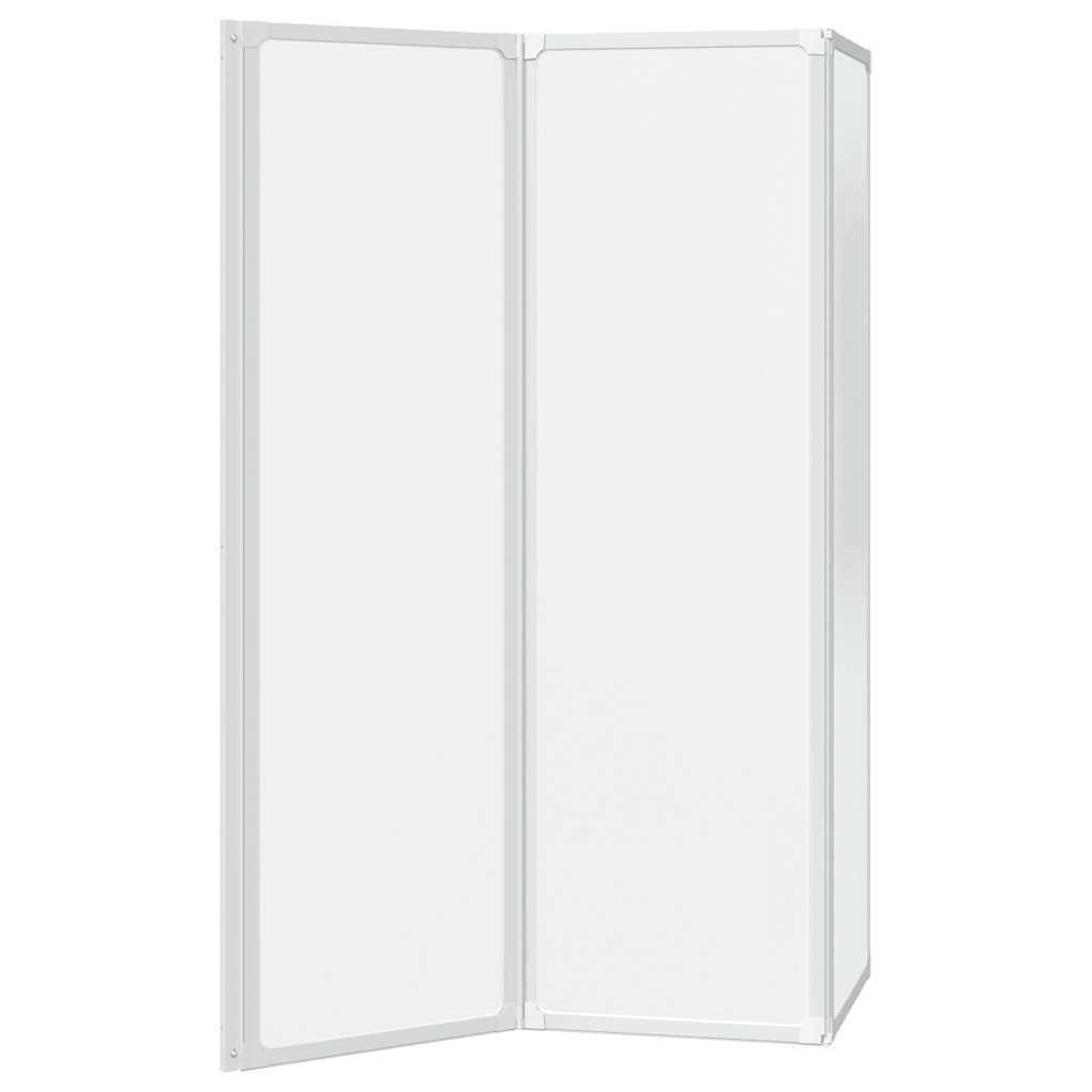 140785 Shower Bath Screen Wall 141 x 132 cm 3 Panels Foldable