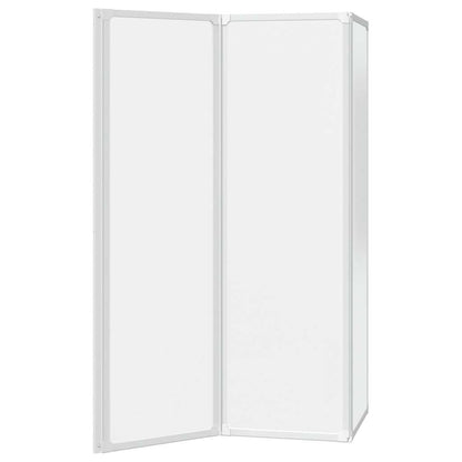140785 Shower Bath Screen Wall 141 x 132 cm 3 Panels Foldable