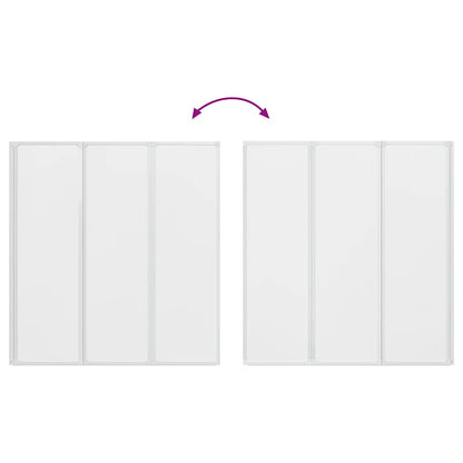 140785 Shower Bath Screen Wall 141 x 132 cm 3 Panels Foldable